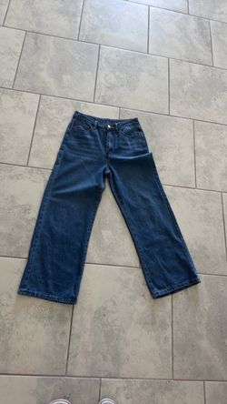 Dark Wash Wide Leg Denim Jeans