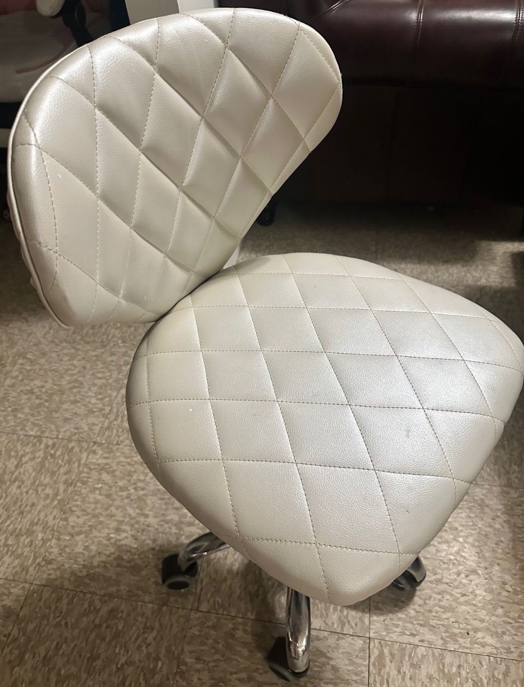 Leather Short Stool