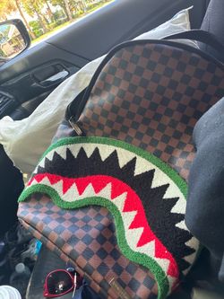 Sprayground Shark Mouth Checkered Backpack