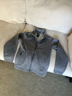 Kids NorthFace Gray Sweater Jacket - Sz 7/8