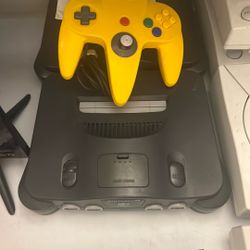 N64 With Yellow Controller