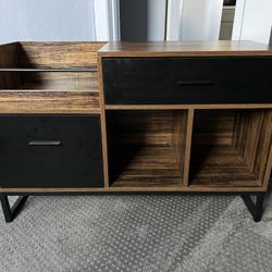 Tribesigns Rustic Brown File Cabinet with Drawers