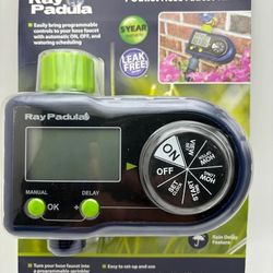 Ray Padula 2 Outlet Hose Faucet Timer with Programmable Controls, 5 Year Leak-Free