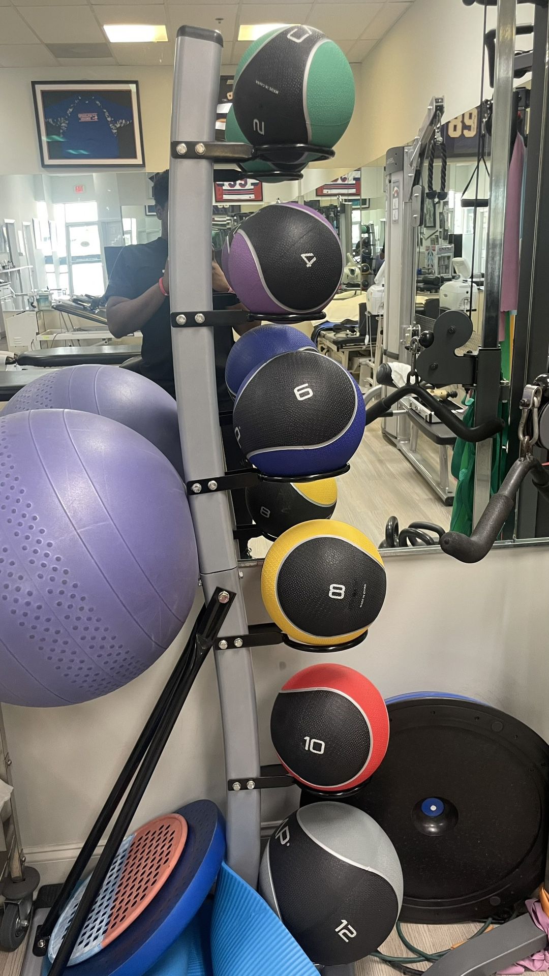 CAP Barbell Rubber Medicine Ball Set with Rack