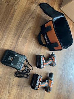 RIDGID 18V Brushless Drill/Impact Bundle w/ (2) 2.0 Ah Batteries & Charger