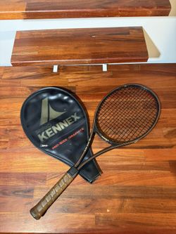 Vintage Pro Kennex Black Ace 98 Tennis Racket + Original Leather Bag