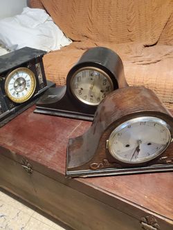 3 antique clocks