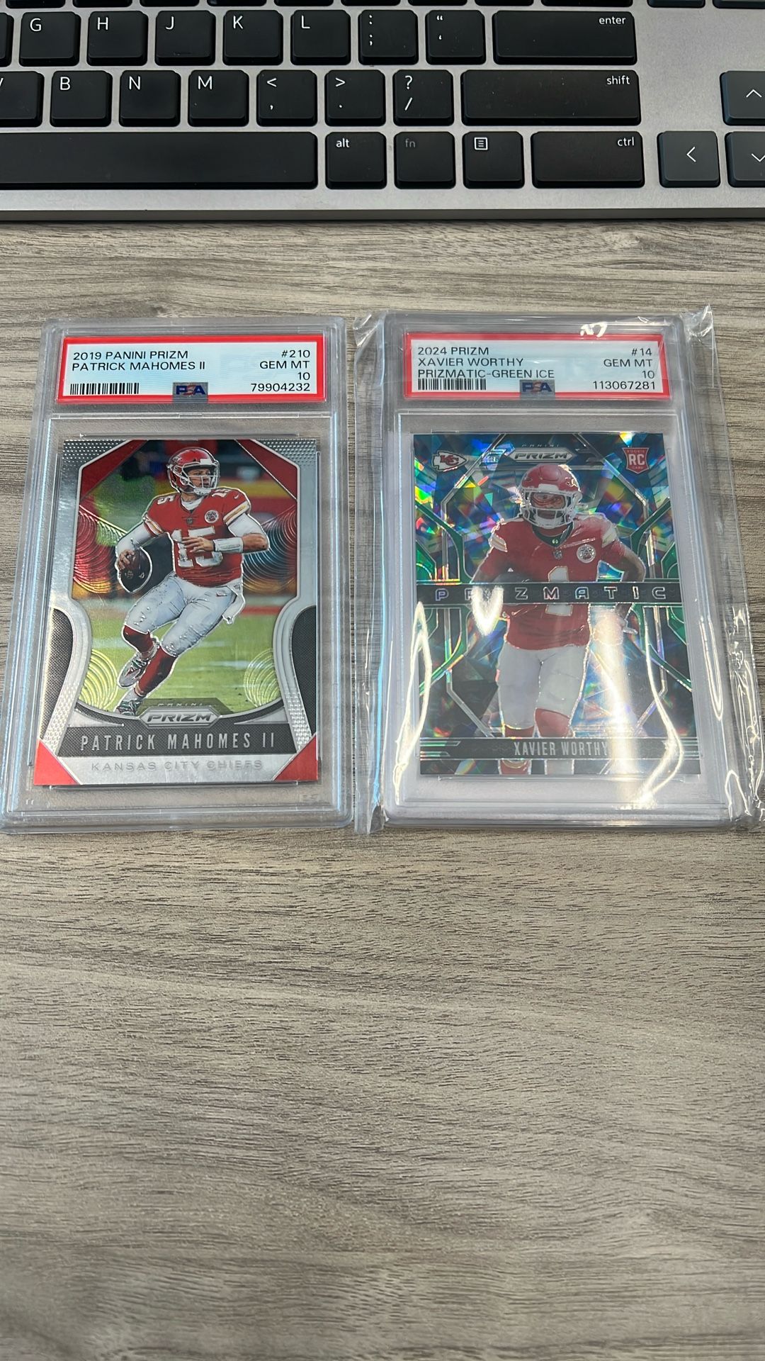 Patrick Mahomes / Xavier Worthy PSA 10