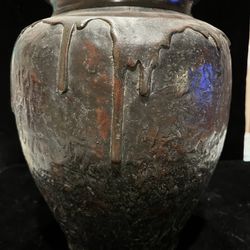 Antique Japanese Drip Bronze  Vase / Vessel