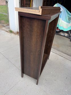 Dark Brown Wooden Bookshelf