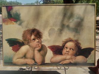 Raphael Cherubs Framed Canvas Print