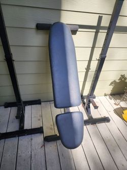 Bench/ squat racks/ barbell