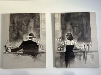 Bar photo/ Canvas For Above Bar/ Man And Woman