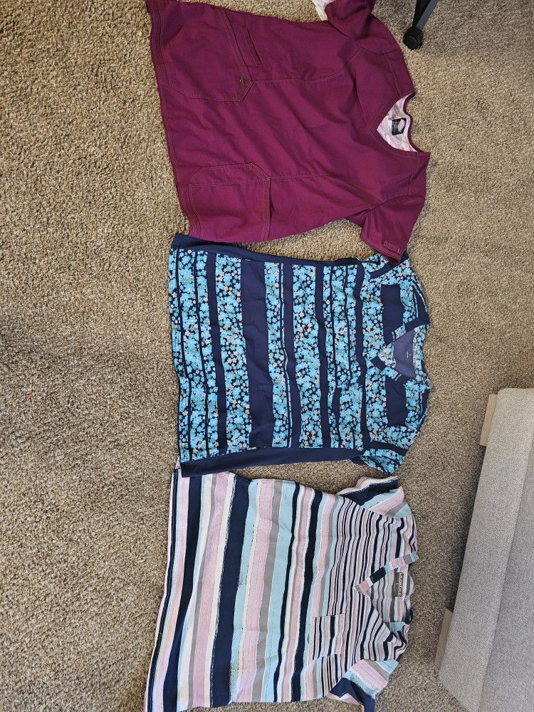 Scrub Tops Large