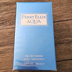 Perry Ellis Aqua Men's Cologne. New Never Openef