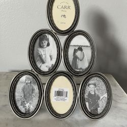 New Never Used Vintage Tabletop/Desk Pewter Collage Photo Frame On Stand 