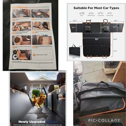 Dog Car Seat Cover for Back Seat, Upgraded PU Leather Back