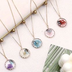 🦋🕊️GORGEOUS GLASS BUTTERFLY NECKLACE & CHAIN🕊️🦋 