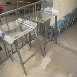 Two acrylic bar stools