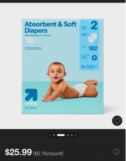 Up & Up Size 2 Diapers 162 Count