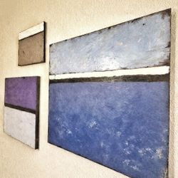 Modern Abstract Painting Set – Geometric Color Field Series