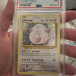 2016 Pokemon XY Evolutions Chansey Holo #70/108 PSA 9