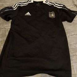 LAFC Soccer ADIDAS Black MLS Athletic MEDIUM Shirt FREE SHIPPINGLos Angeles