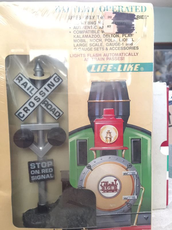 Lifelike LGB G Scale Lighted Railroad Crossing Signal Boxed for Sale in