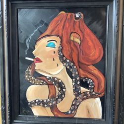 Octopus Lady Original Painting 