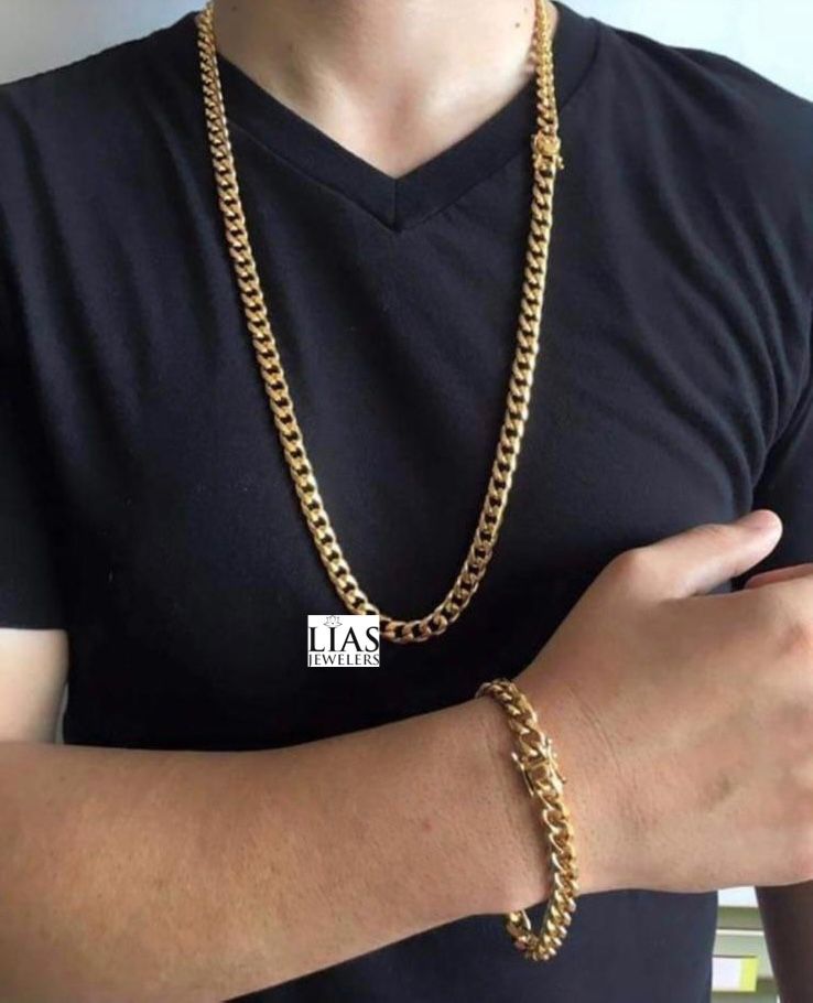 New 18k Yellow Gold Cuban Link Bracelet
