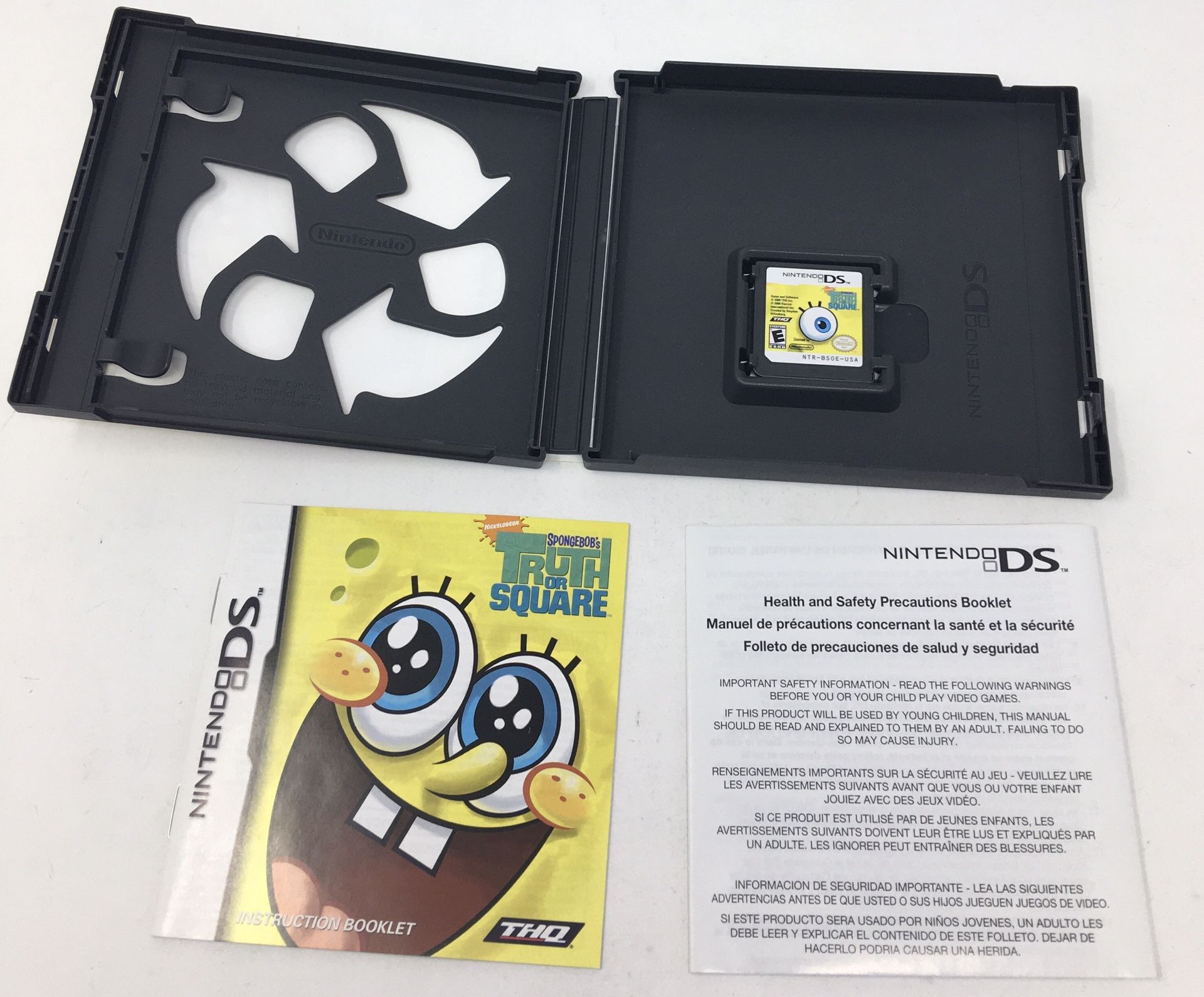 SPONGEBOB: TRUTH OR SQUARE game complete w/ manual - NINTENDO DS or 3DS