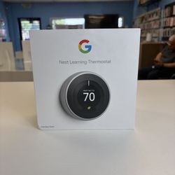 Google Nest 3rd Generation Learning WIFI Thermostat Stainless Steel New