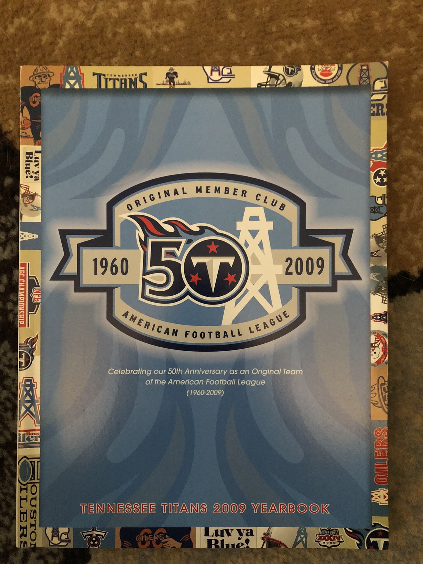 Tennesse Titans 2009 50th Anniversary Playbook