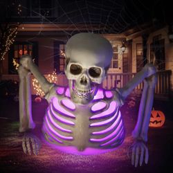 7.5 Inch Halloween Skeleton with Different Light Colors