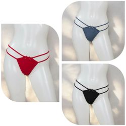 NEW/NUEVO Large thong lingerie 3piece set/ talla Grande lencería de tanga 3piezas