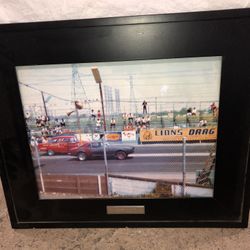 1967 Camaro Lions Drag Strip Vintage Photograph 19x16”