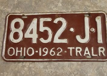 1962 Ohio Plate