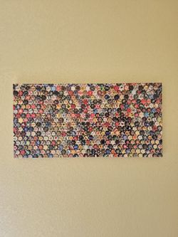 L40"H20" canvas print beer bottle caps