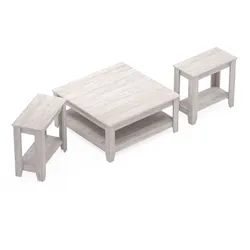 3 piece coffee table and 2 end table set