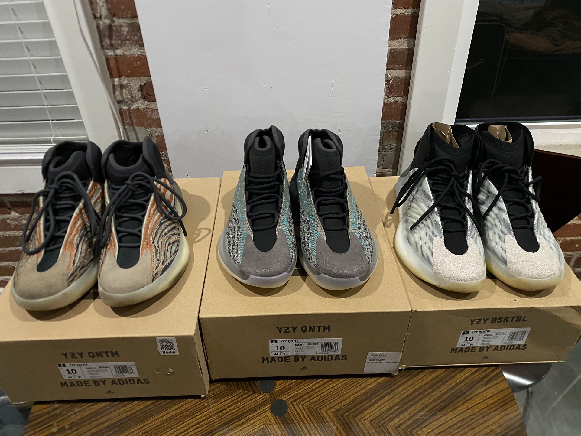 2 pairs of Adidas Yeezy Quantum Size 10