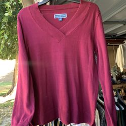 Karen Scott Pullover Sweater in Malbec, size S