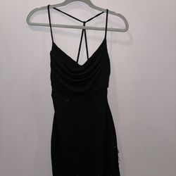 Women’s Large Black Sparkle Bodycon Mini Dress