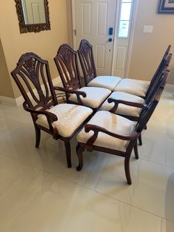 Set of 6 Glory Oceanic Chippendale-Style Dining Chairs – Excellent Condition