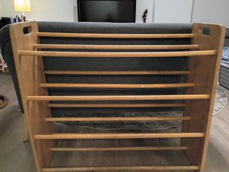 Wooden shoe rack