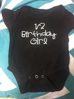 Half birthday onesie