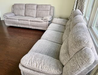 Sofa Set - 1 Power Reclining and 1 Manual Reclining