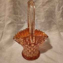 Carnival Glass Basket 