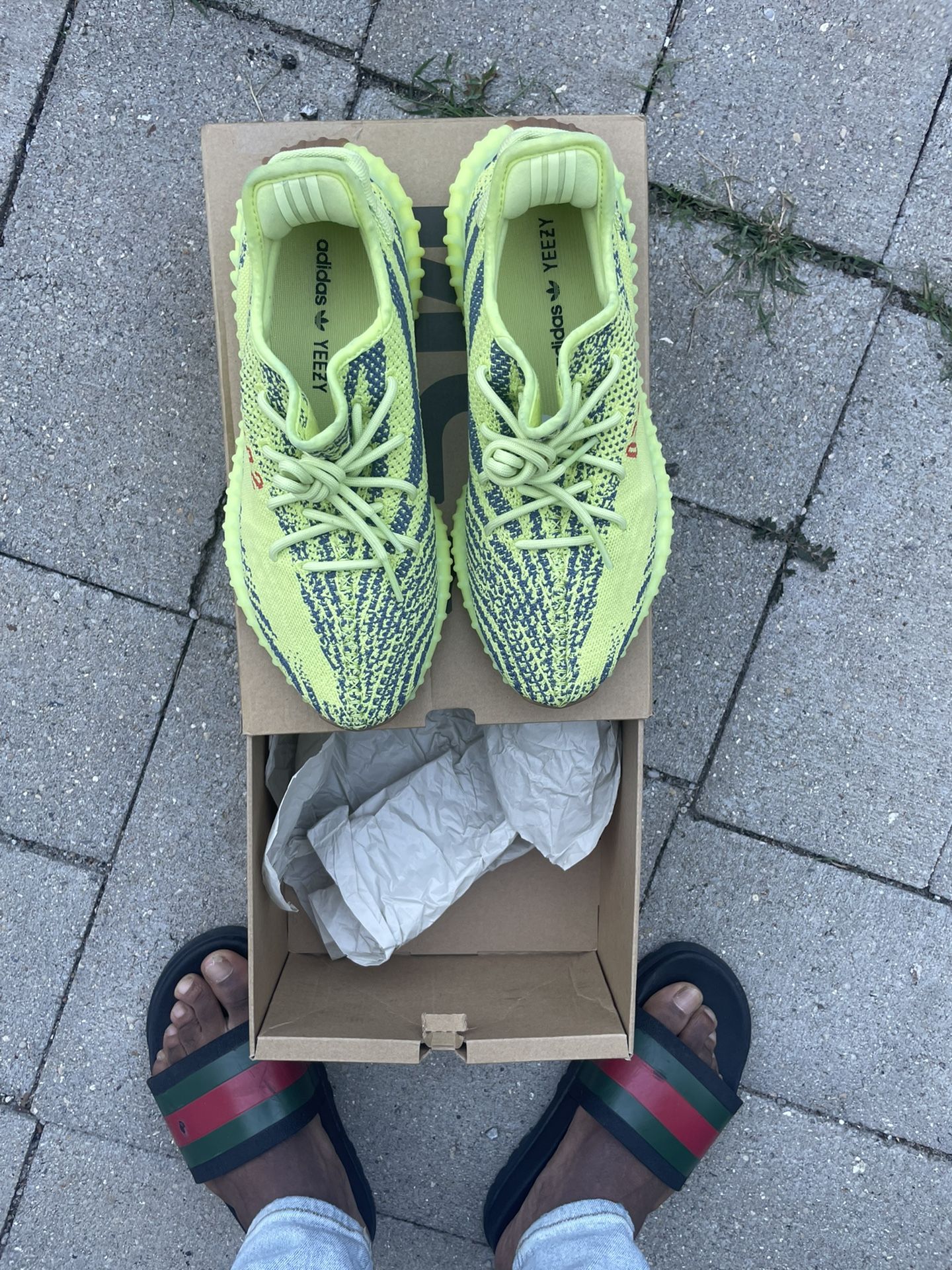 Yeezy 350 V2 semi Frozen Yellow for Sale in Oaklandon IN OfferUp