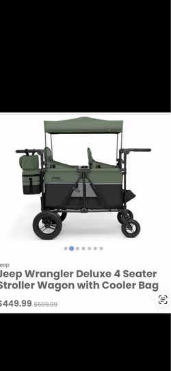 Jeep Wrangler Deluxe 4 Seater Wagon/ Stroller/ Jeep/ Wagon/ Travel/ Sports/ Beach/ New