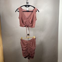 PrettyLittleThing Brown Tank And Skirt Set for Sale in Beverly Hills, CA